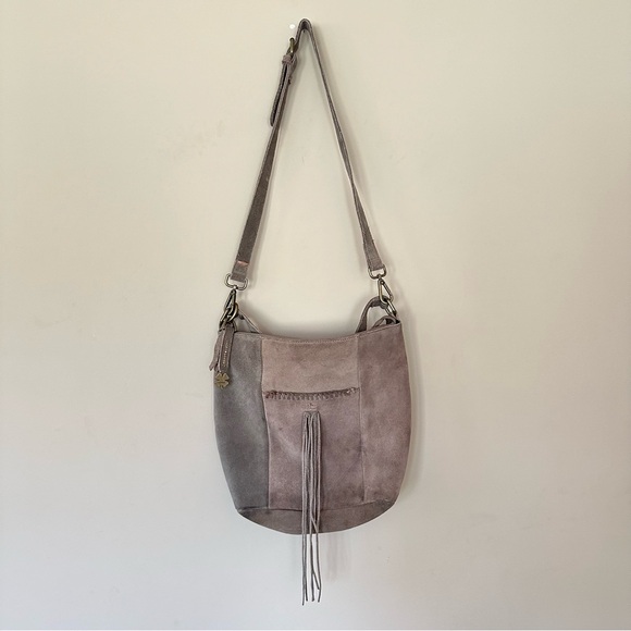 Lucky Brand Bags Lucky Brand Boho Shoulder Bag Brown Tan Suede